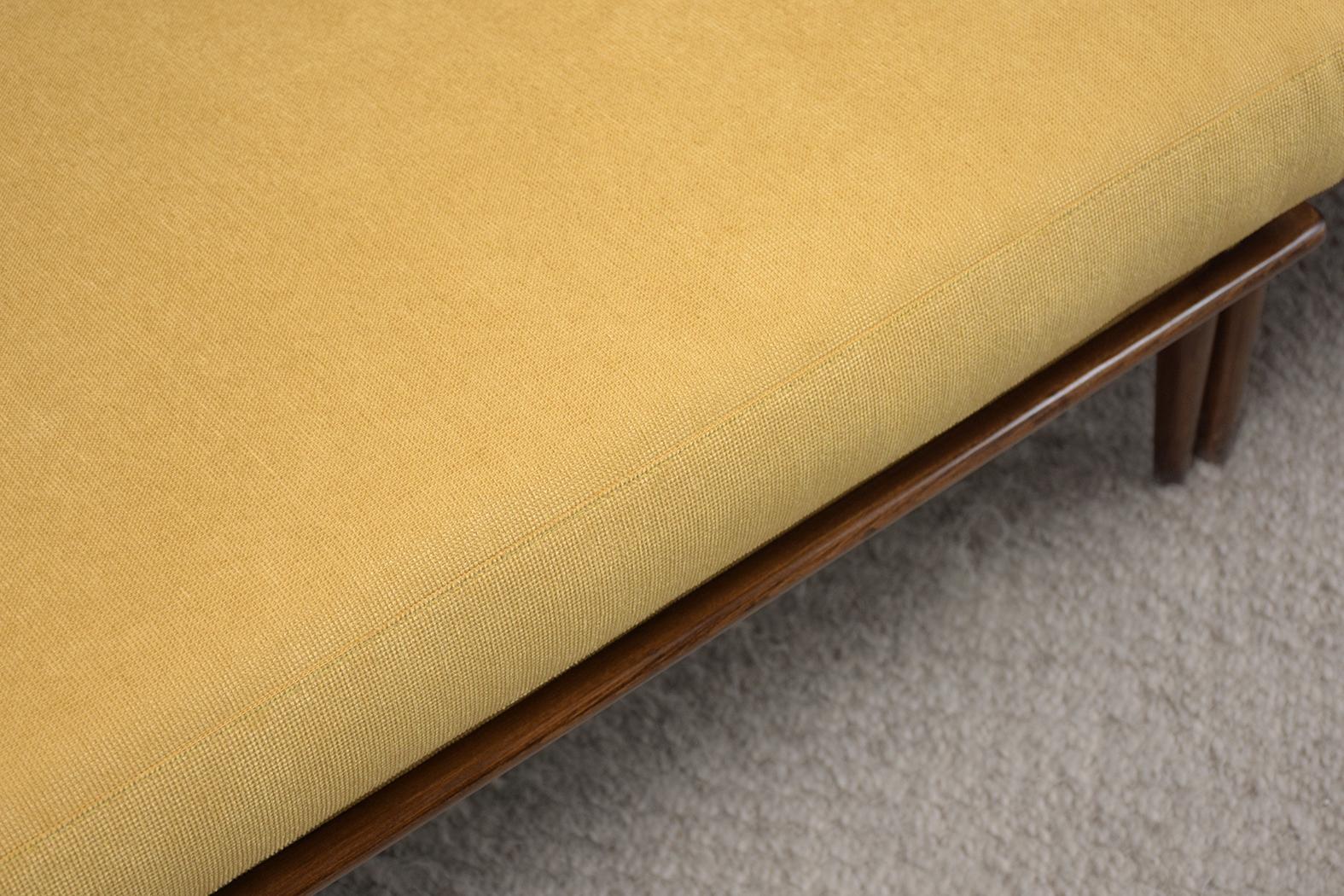 1960s Danish Mid-Century Modern Teak Sectional Sofa in Mustard Yellow 2