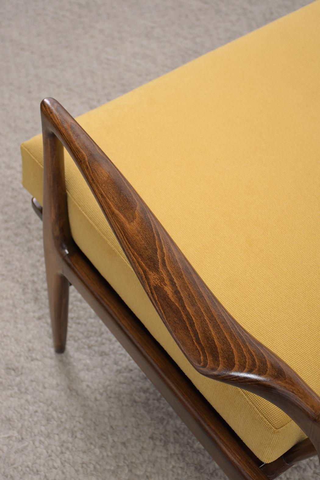 1960s Danish Mid-Century Modern Teak Sectional Sofa in Mustard Yellow 7