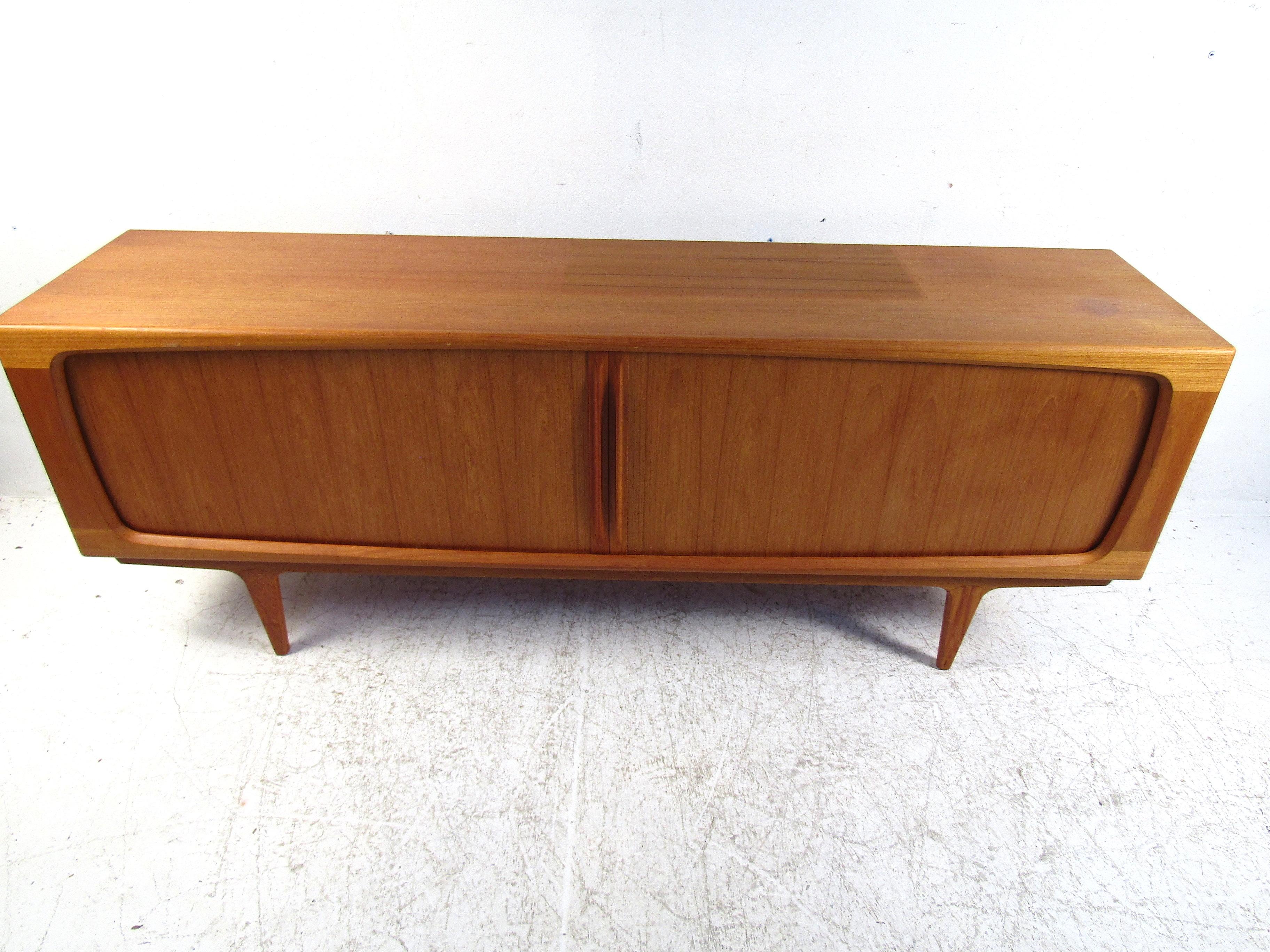 Midcentury Danish Server in Teak In Good Condition In Brooklyn, NY