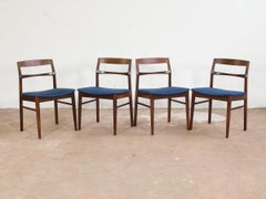 Mid-century Danish Set of 4 Chairs in Rosewood by Henning Kjaernulf for Vejle