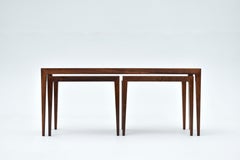 Mid Century Danish Severin Hansen rosewood nest of tables for Haslev