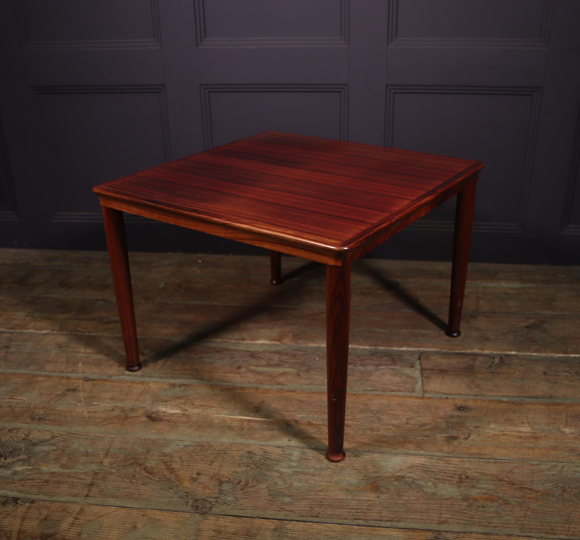 Rosewood Mid Century Danish Side Table by Vijle Stole c1960 For Sale