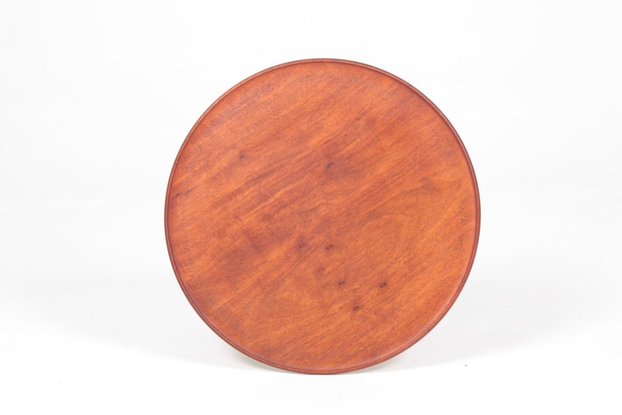 Mid-20th Century Midcentury Danish Side Table, Solid Mahogany by Cabinetmaker Frits Henningsen