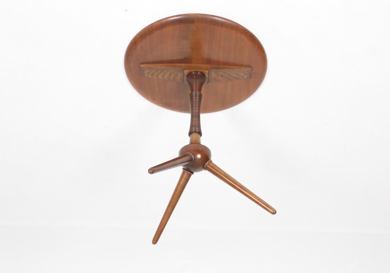 Mid-20th Century Midcentury Danish Side Table, Solid Mahogany by Cabinetmaker Frits Henningsen