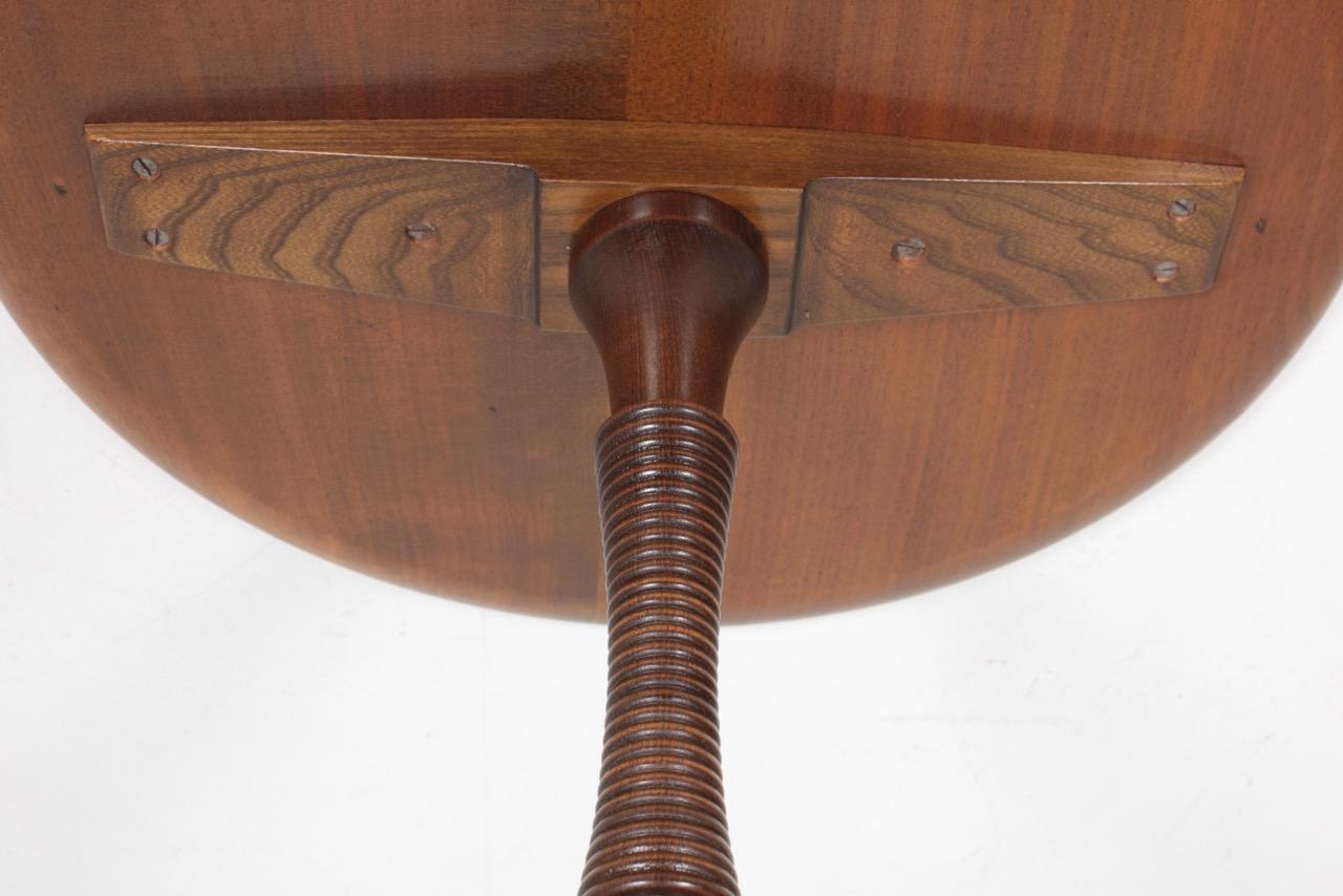 Midcentury Danish Side Table, Solid Mahogany by Cabinetmaker Frits Henningsen 1