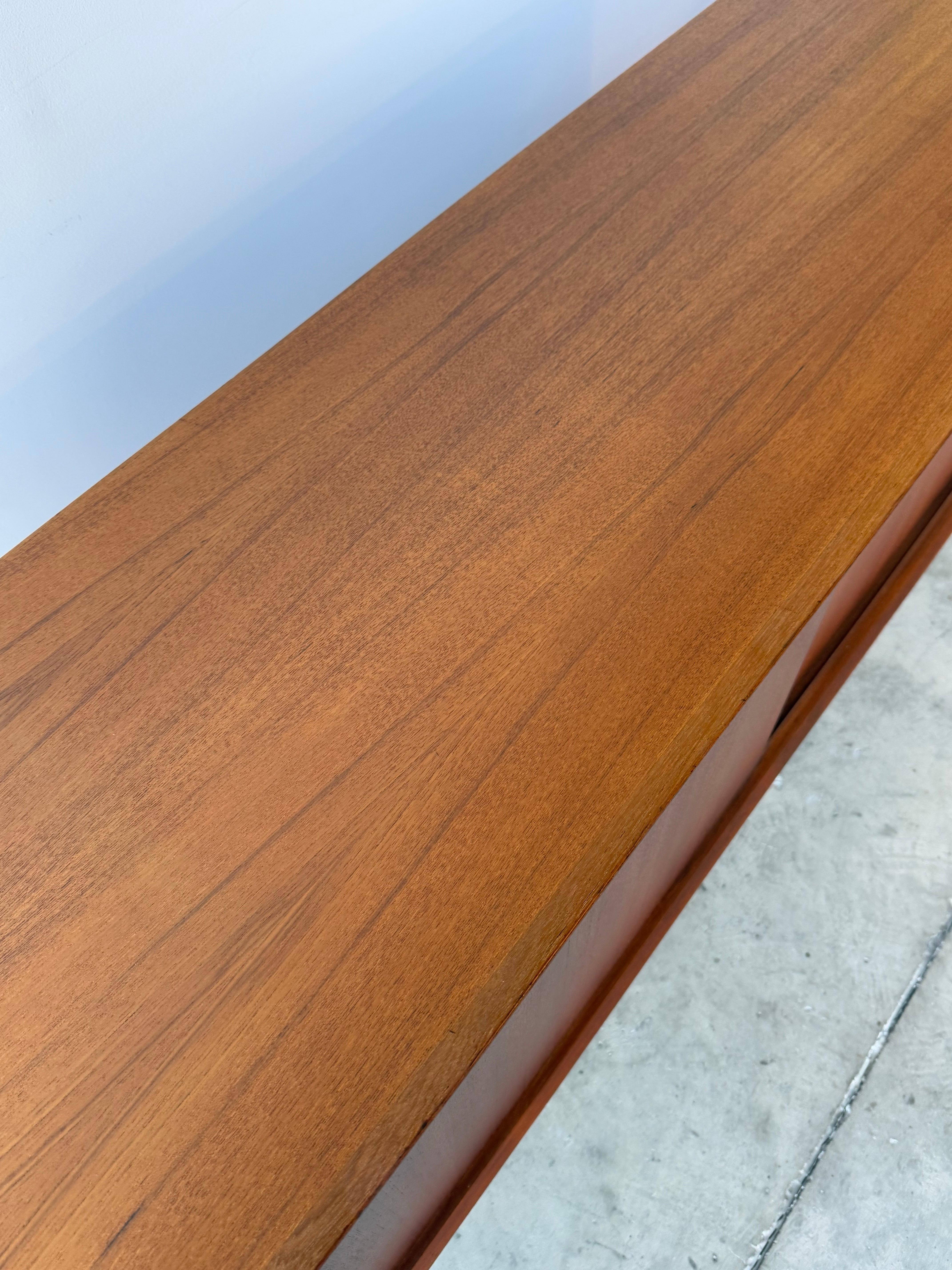 Mid-Century Danish Sliding Door Credenza 4