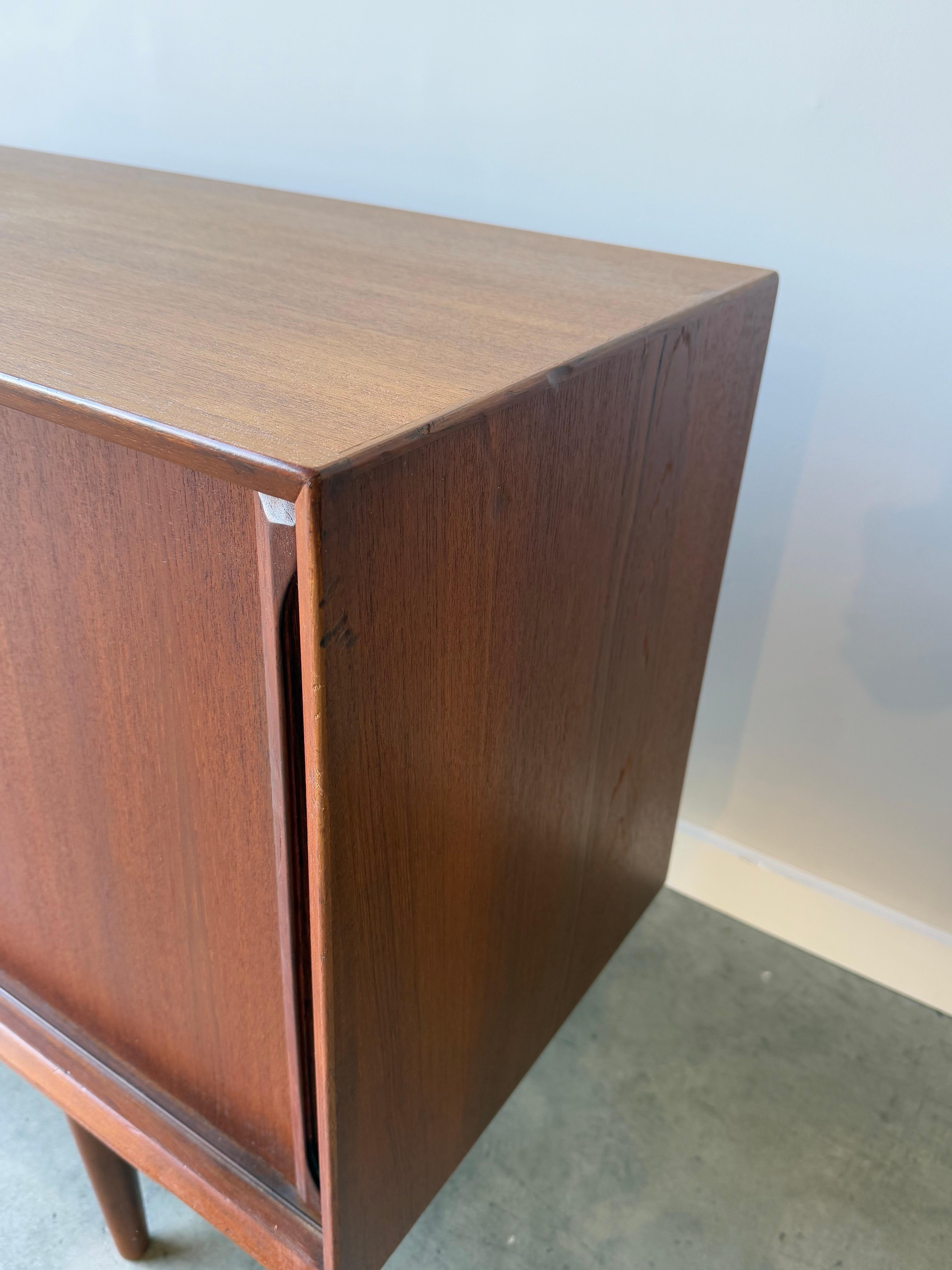 Mid-Century Danish Sliding Door Credenza 5