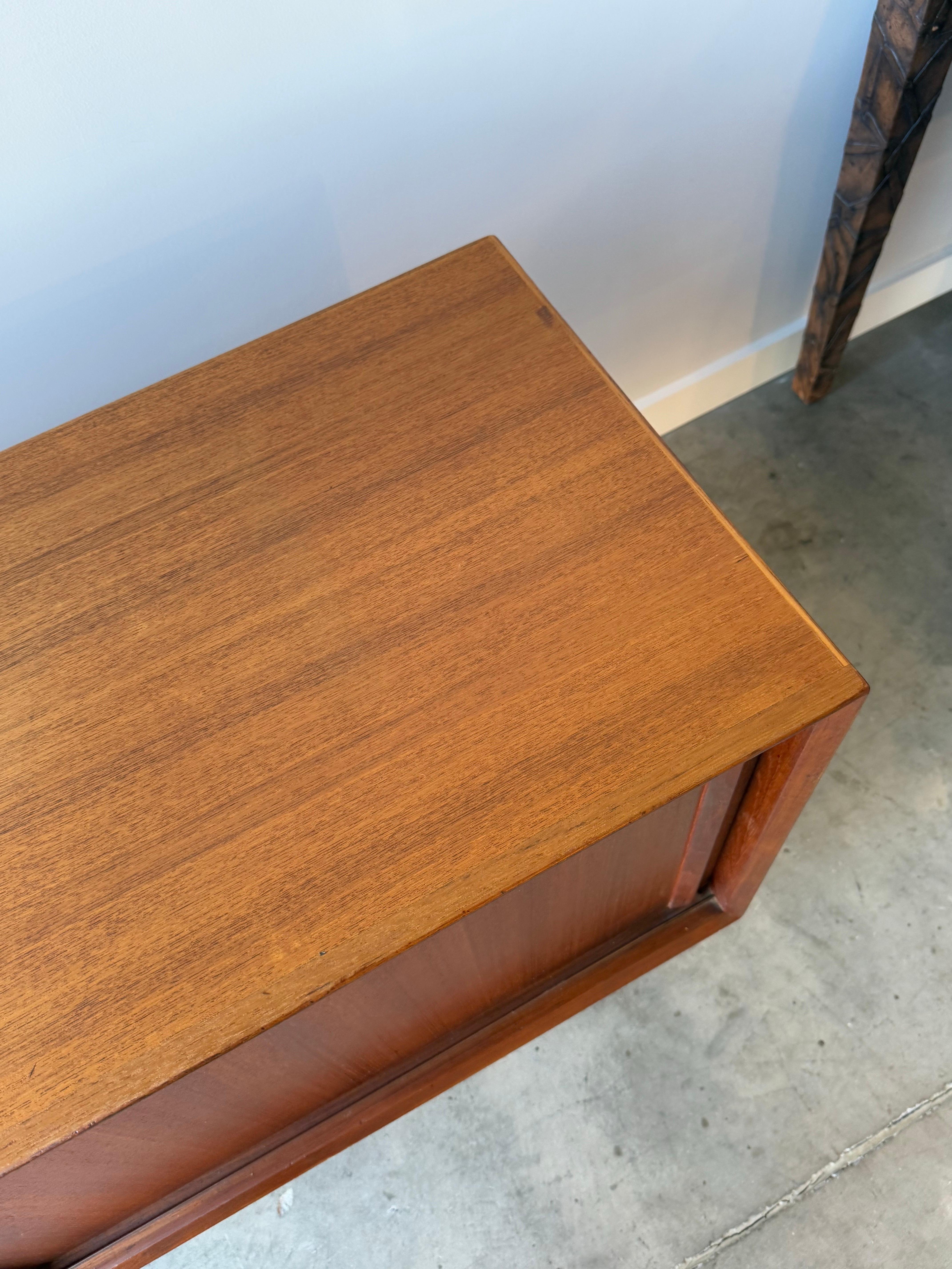 Mid-Century Danish Sliding Door Credenza 6