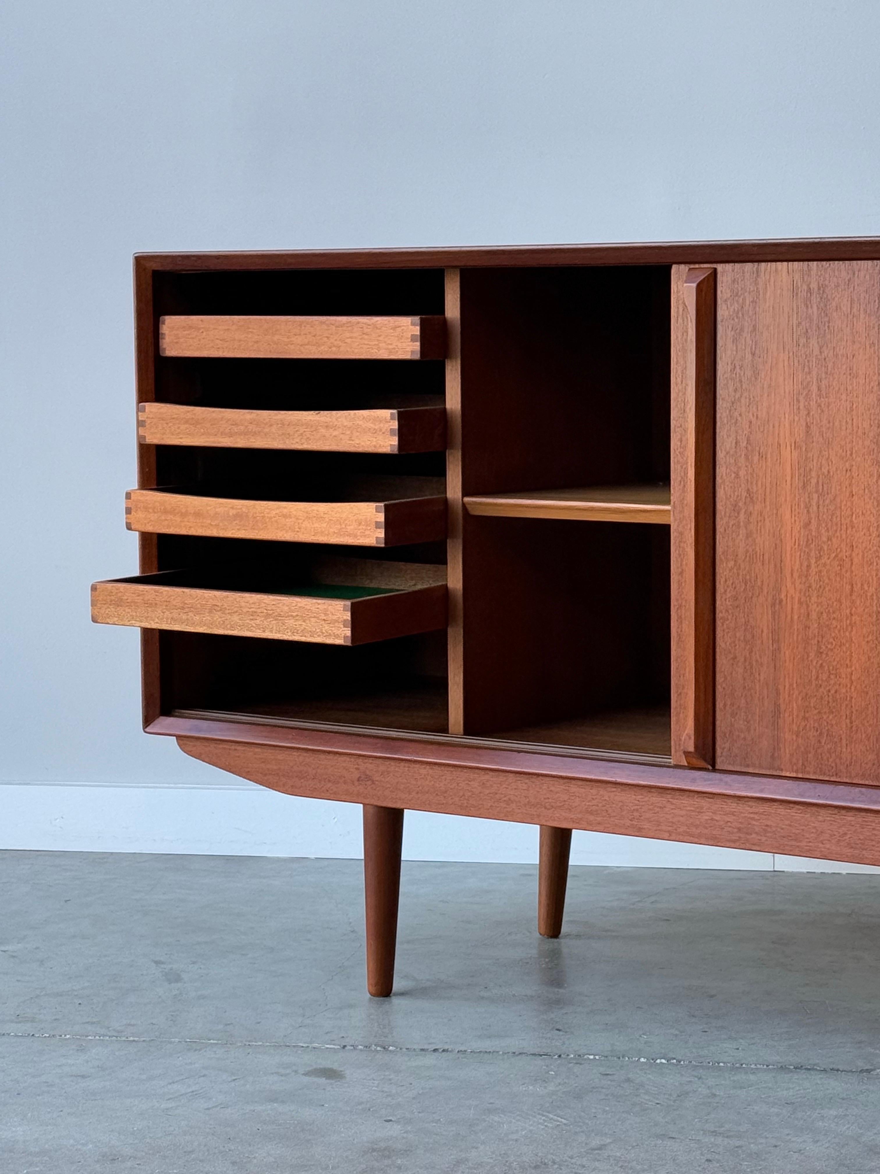 Mid-Century Danish Sliding Door Credenza 2