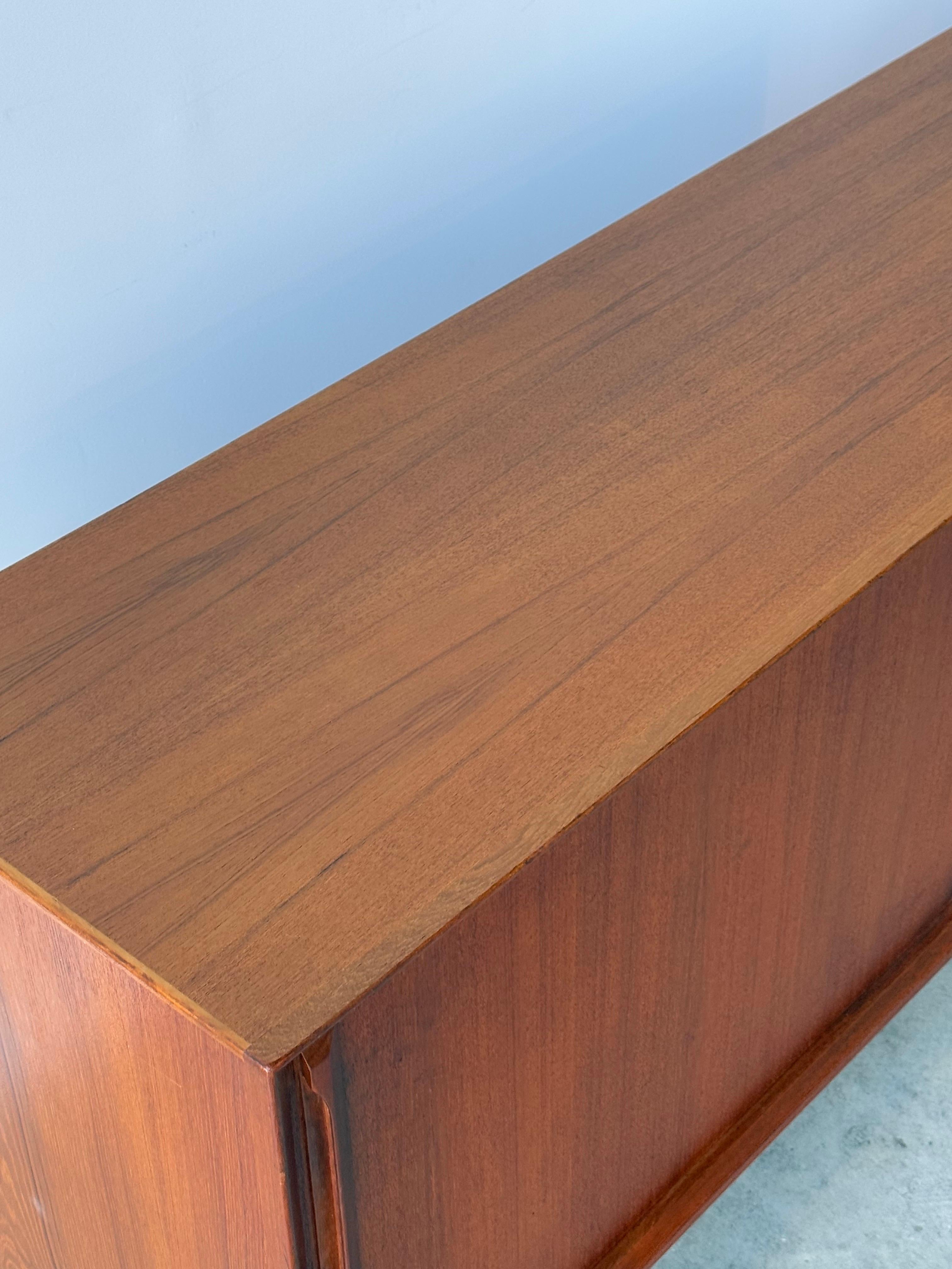 Mid-Century Danish Sliding Door Credenza 3