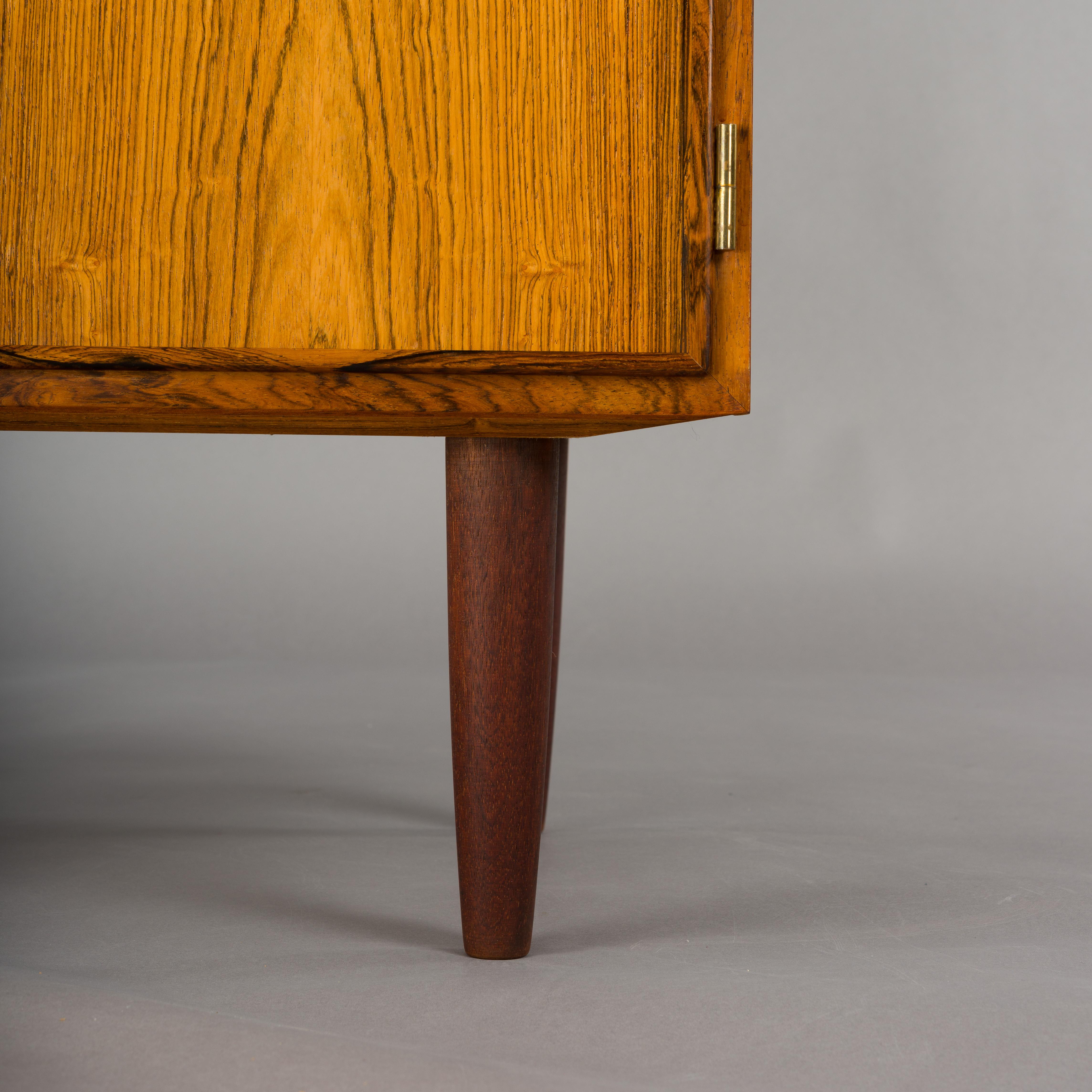 Midcentury Danish Small One Door Rosewood Sideboard by Carlo Jensen for Hundev 2