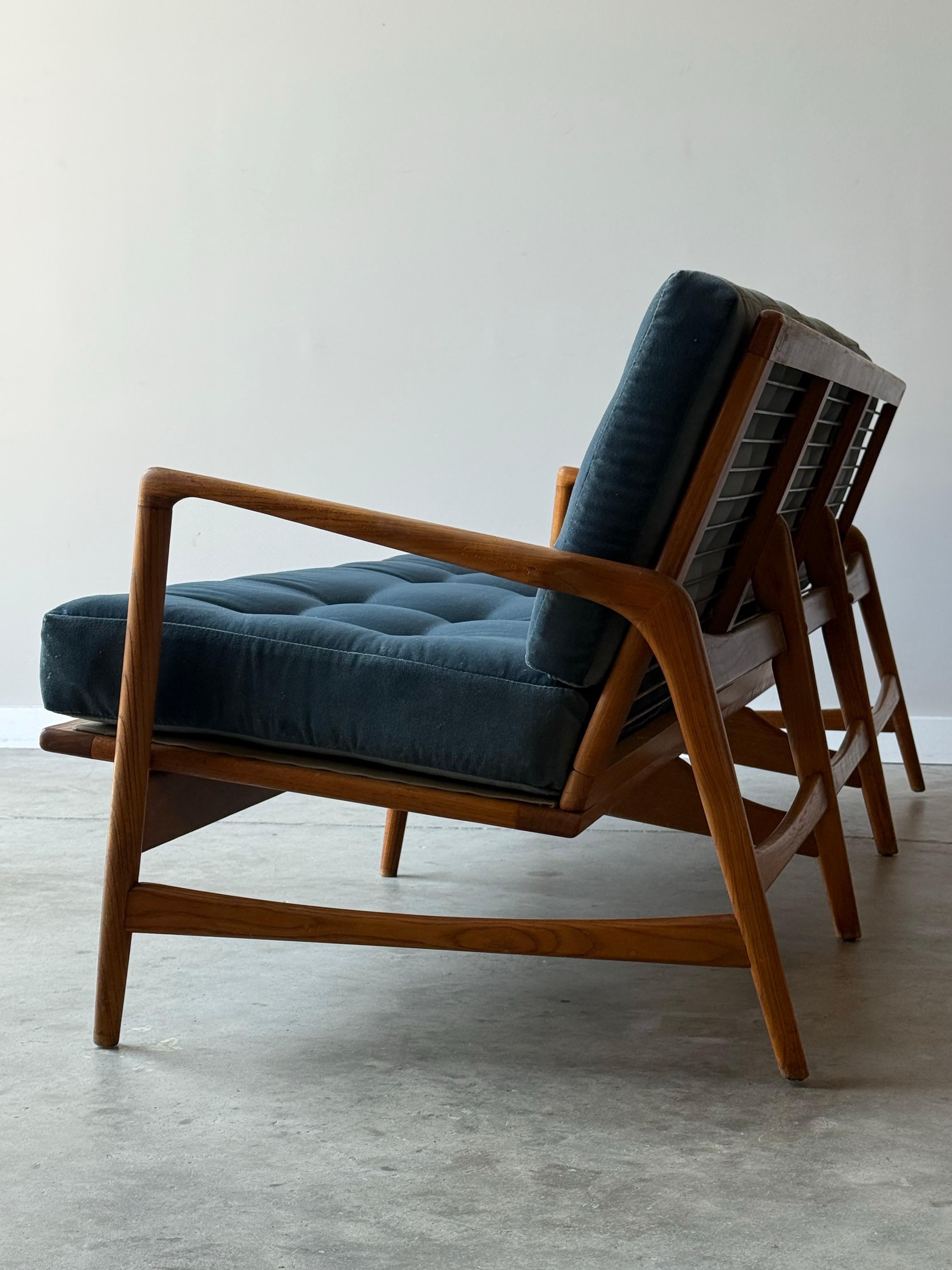 Fabric Mid-Century Danish Sofa