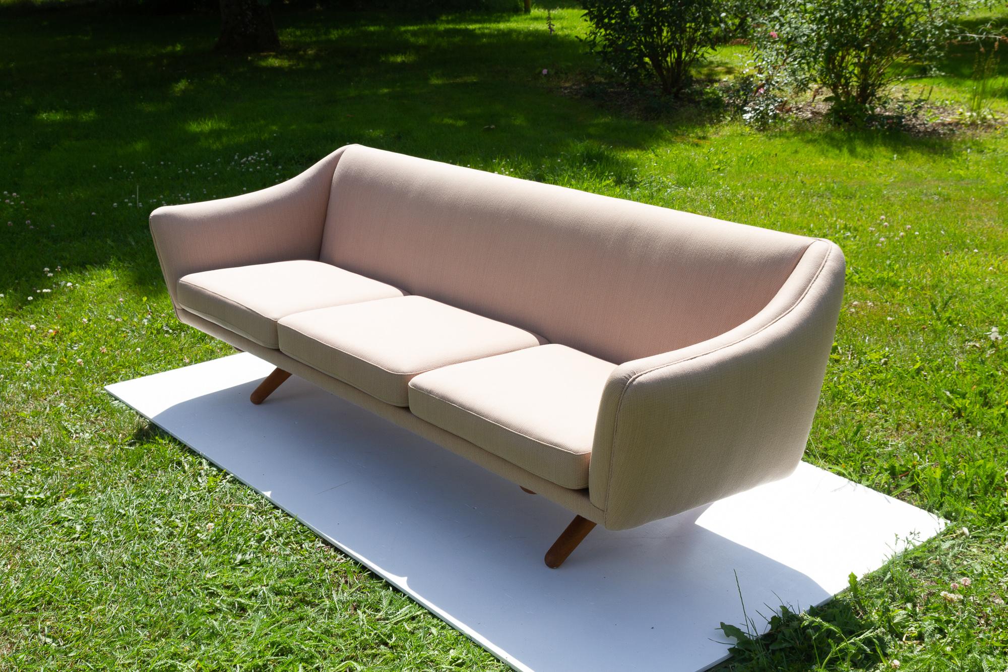 Dänisches Mid-Century-Sofa Modell ML 140 von Illum Wikkels, 1960er Jahre im Zustand „Gut“ im Angebot in Asaa, DK