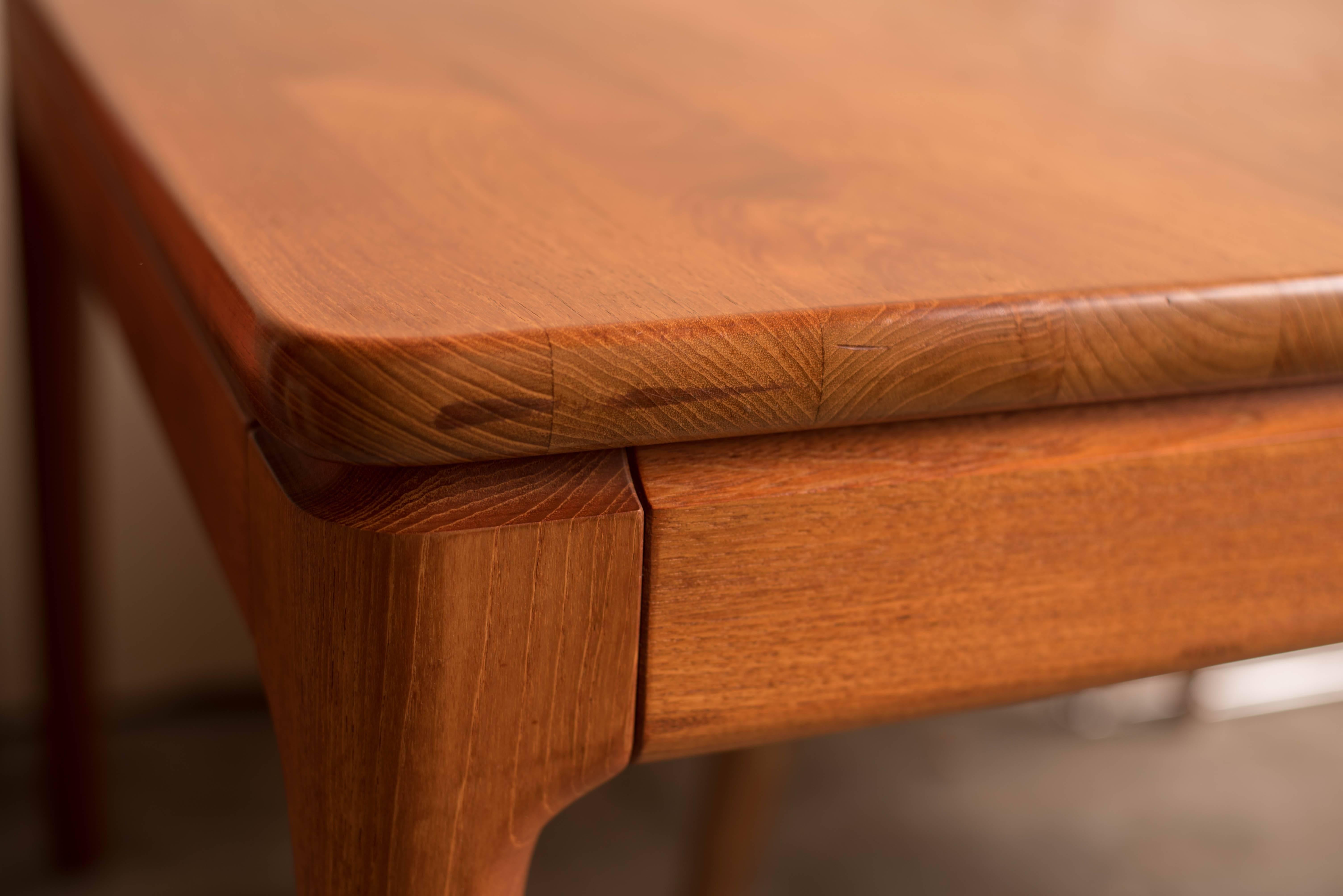 Mid Century Danish Solid Teak Dining Table 9