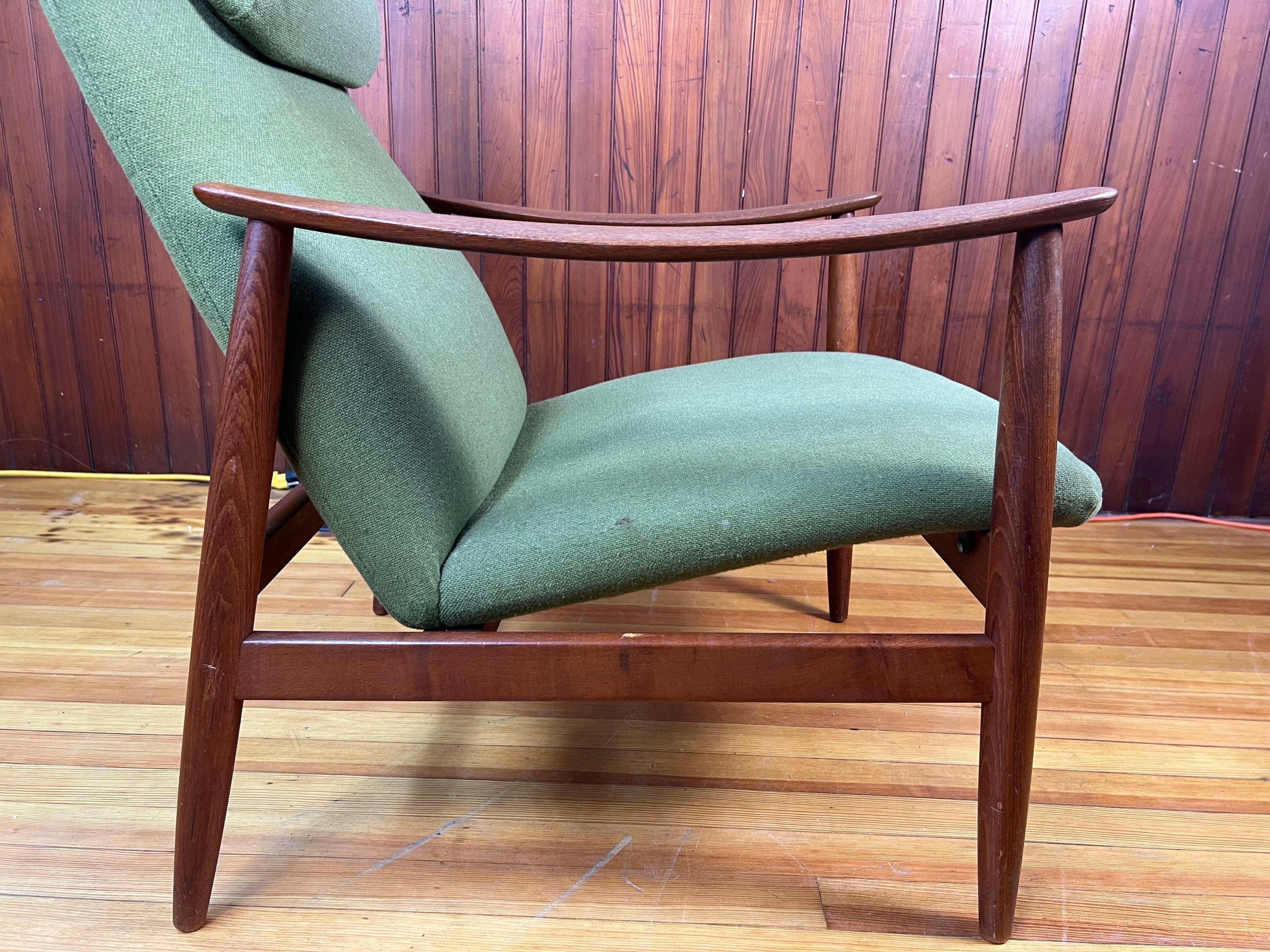Mid Century Danish Massiv Teak Hochlehner Sessel im Angebot 4