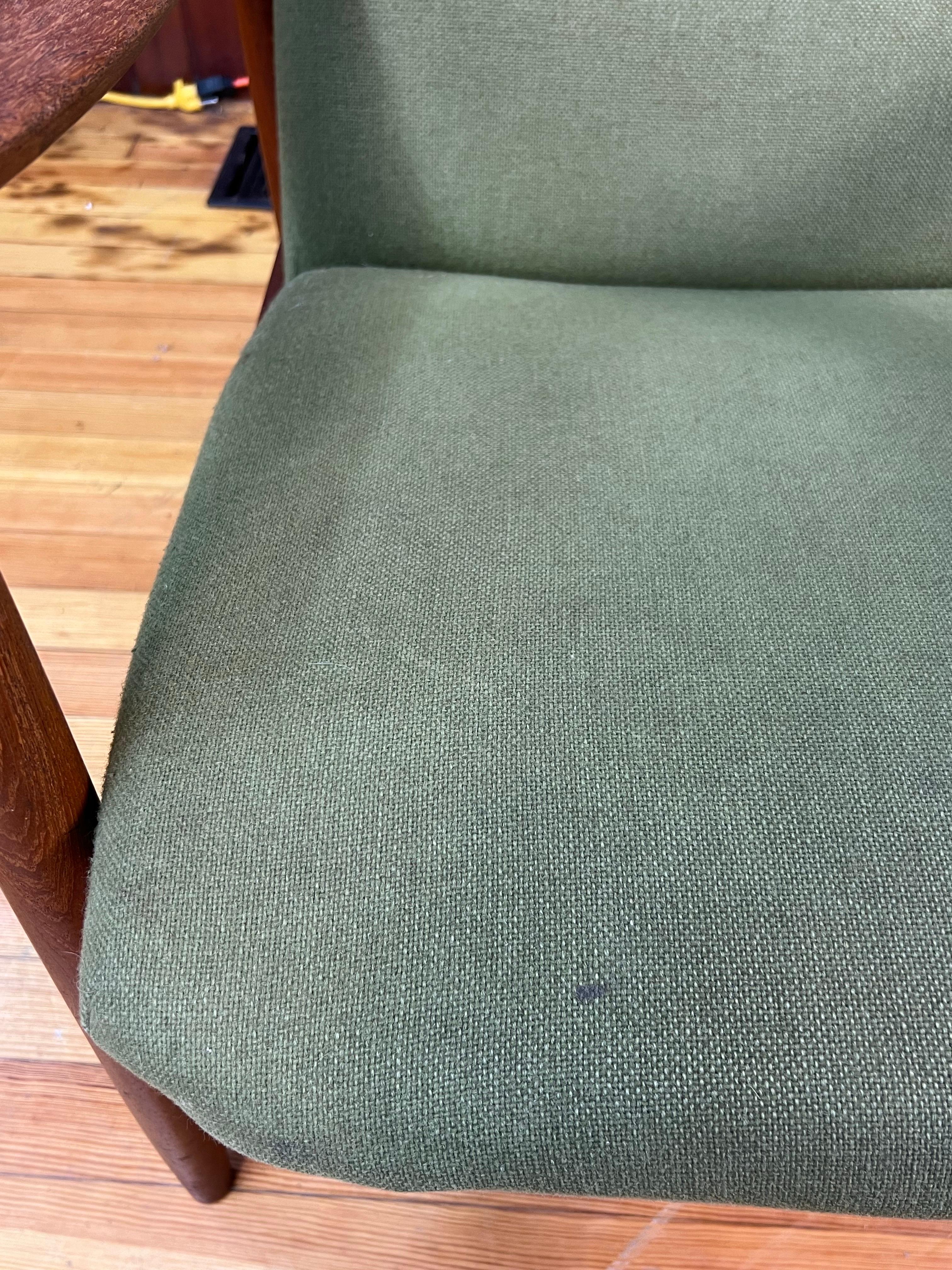 Mid Century Danish Massiv Teak Hochlehner Sessel im Angebot 2