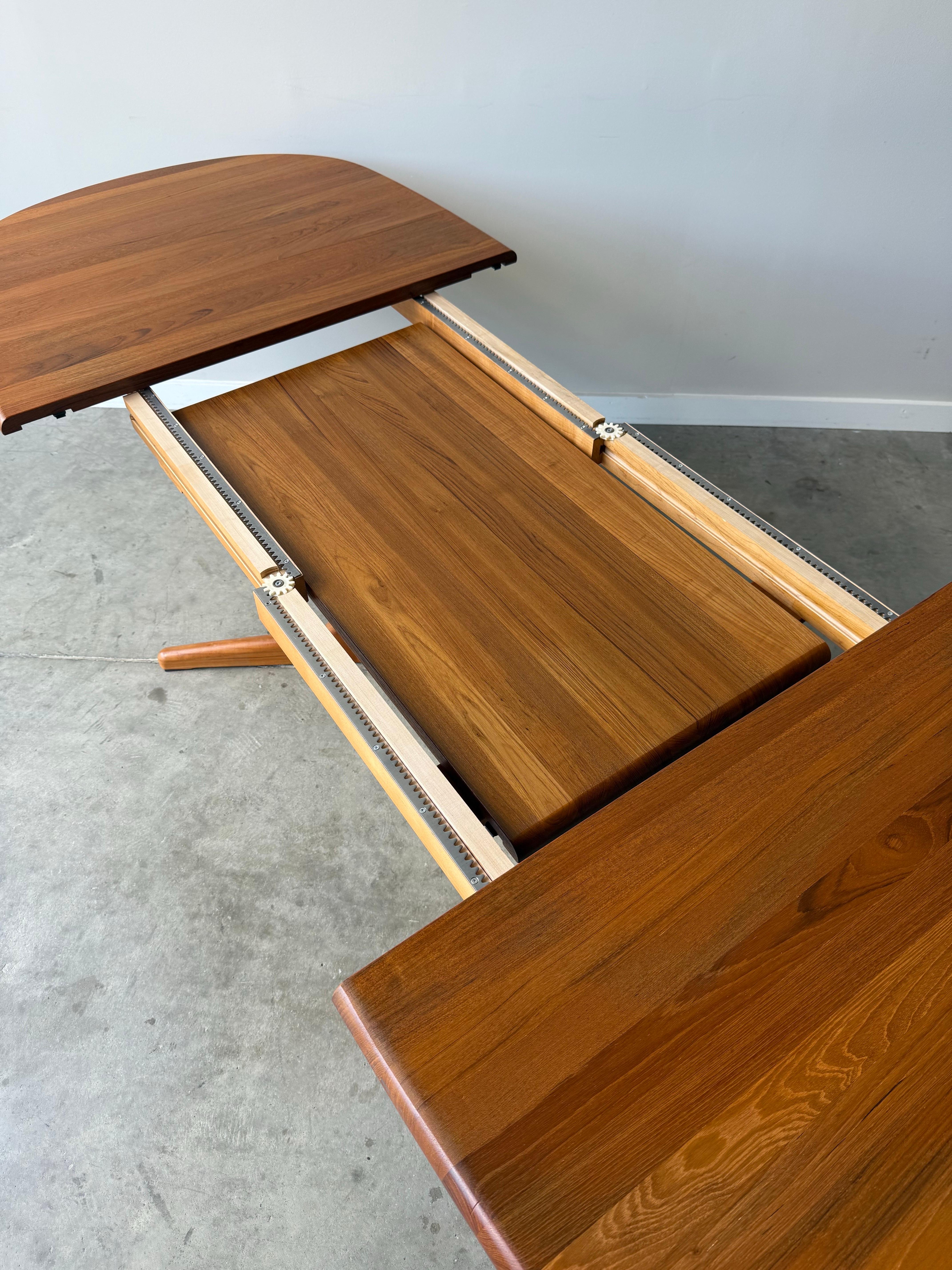 Mid-Century Danish Solid Teak Oval Dining Table For Sale 3