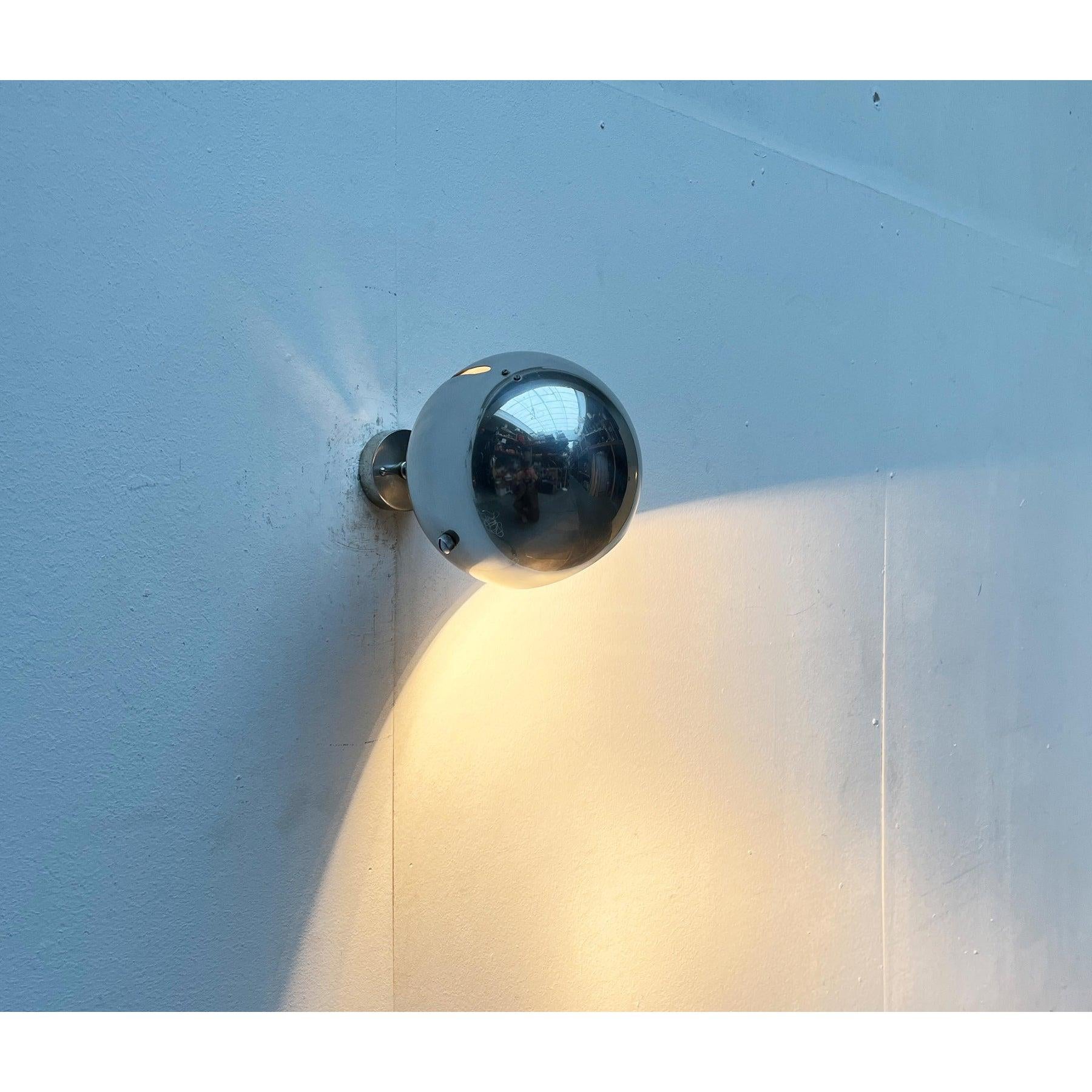 Mid-Century Danish Space Age Model 48591 Ball Wall Lamp from Louis Poulsen 1960s For Sale 7