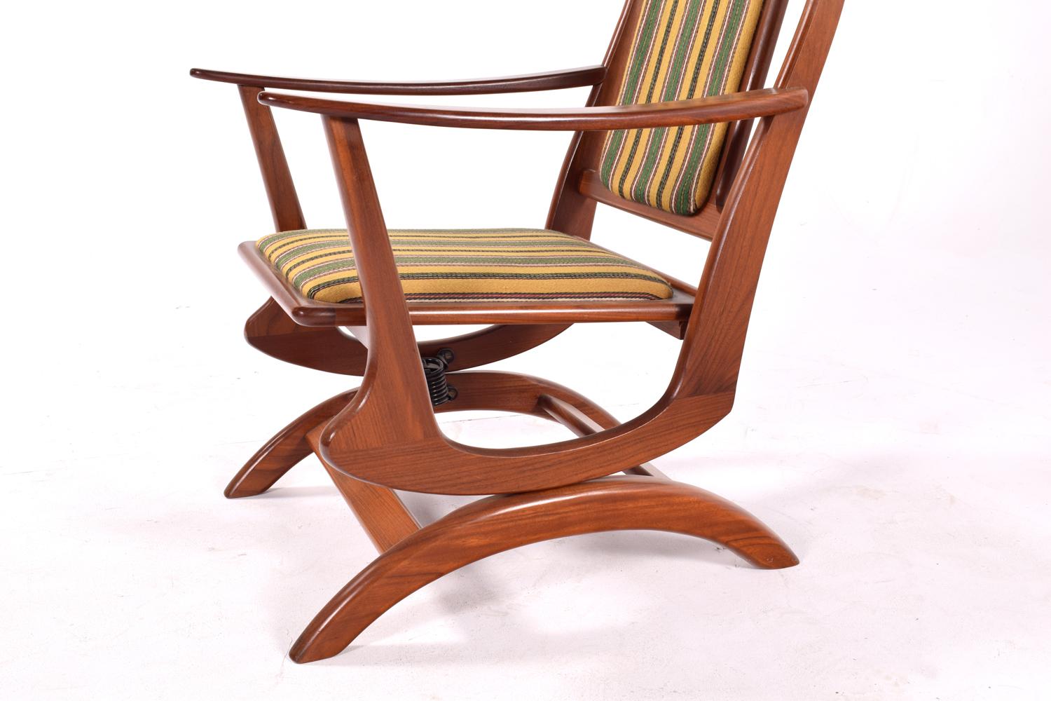 Midcentury Danish Spring Rocking Chair in Teak, 1960 In Good Condition In Lisboa, Lisboa