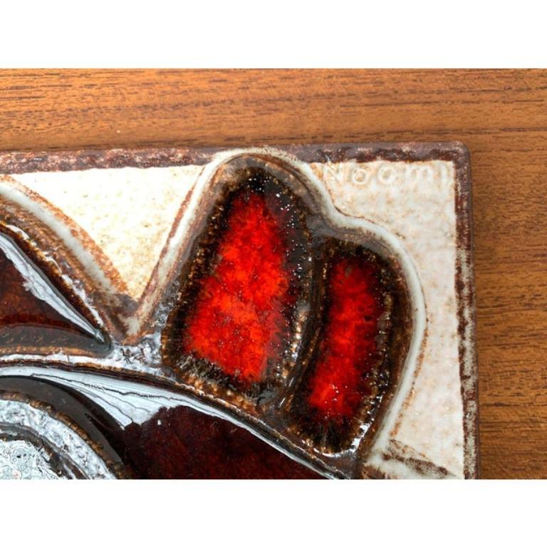 20th Century Mid-Century Danish Stoneware Bird Wall Plate by Noomi Backhausen, 1960s For Sale