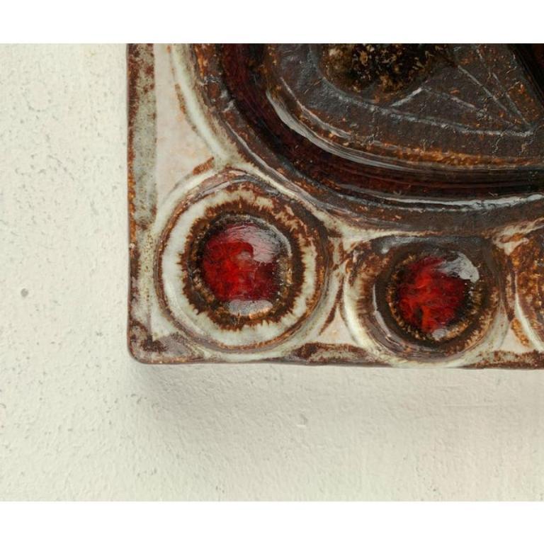 Mid-Century Danish Stoneware Bird Wall Plate by Noomi Backhausen, 1960s For Sale 1