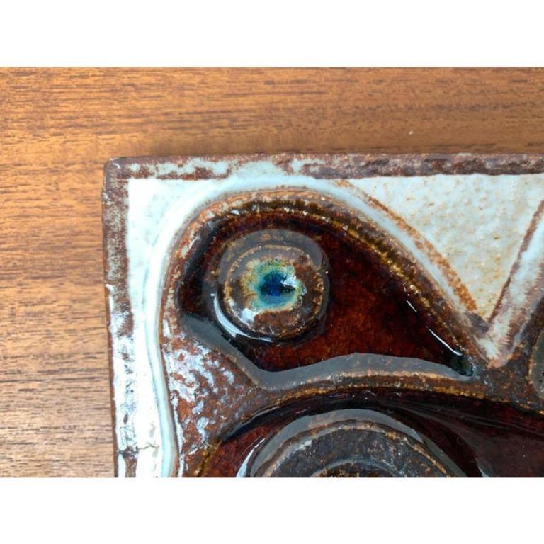 Mid-Century Danish Stoneware Bird Wall Plate by Noomi Backhausen, 1960s For Sale 2