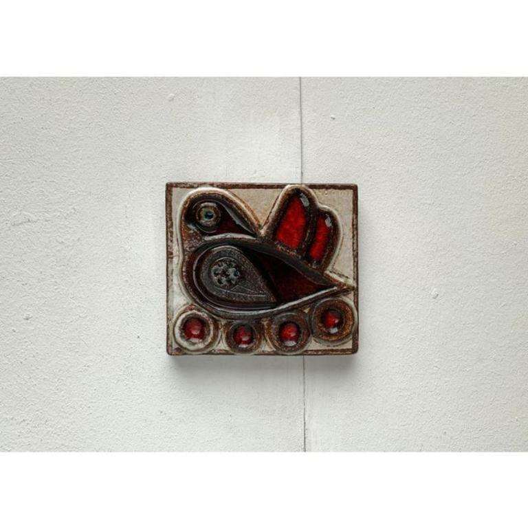 Mid-Century Danish Stoneware Bird Wall Plate by Noomi Backhausen, 1960s For Sale 3