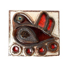 Mid-Century Danish Stoneware Bird Wall Plate by Noomi Backhausen, 1960s