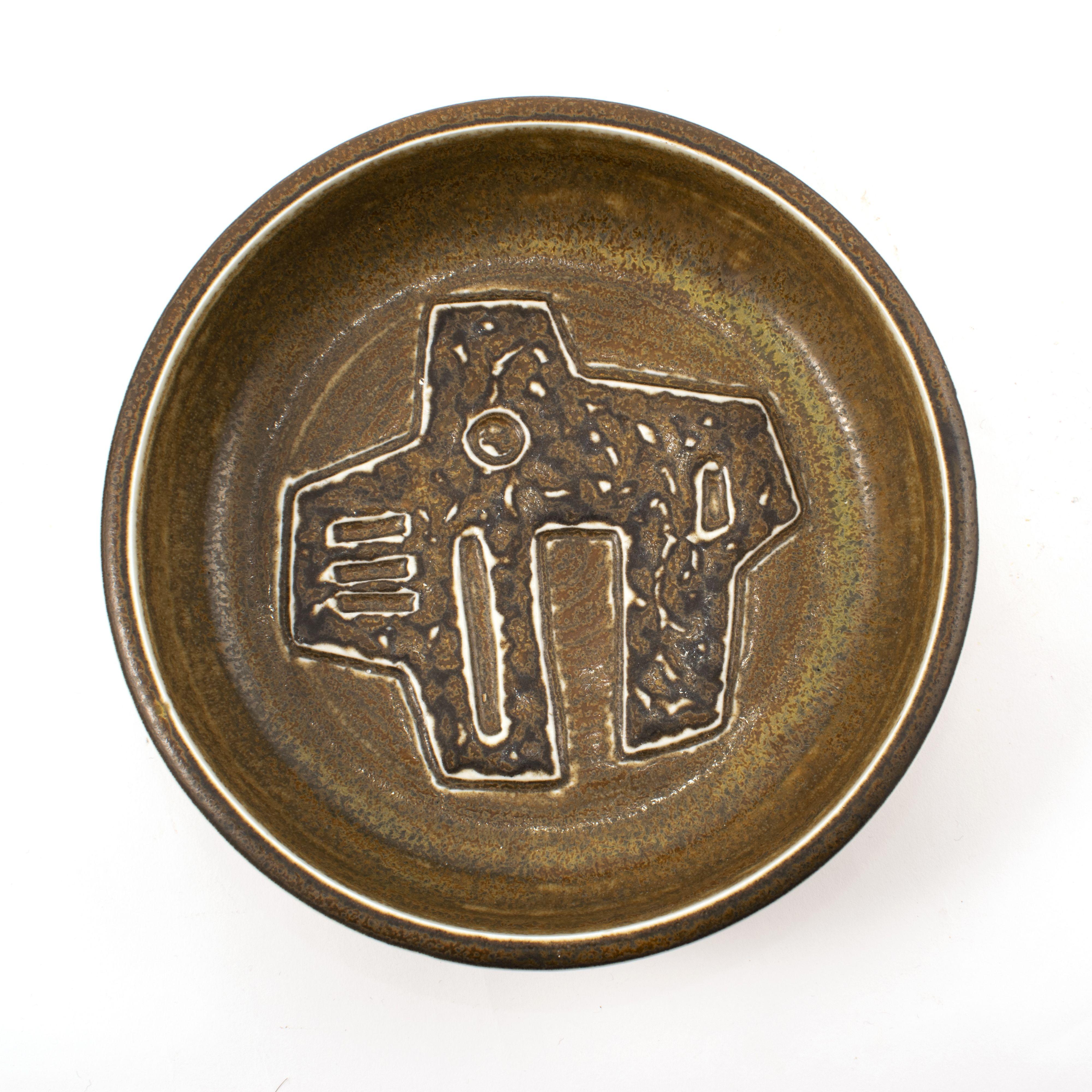 Céramique Plat en grès danois du milieu du siècle dernier de Jrgen Mogensen pour Royal Copenhagen, 1960 en vente