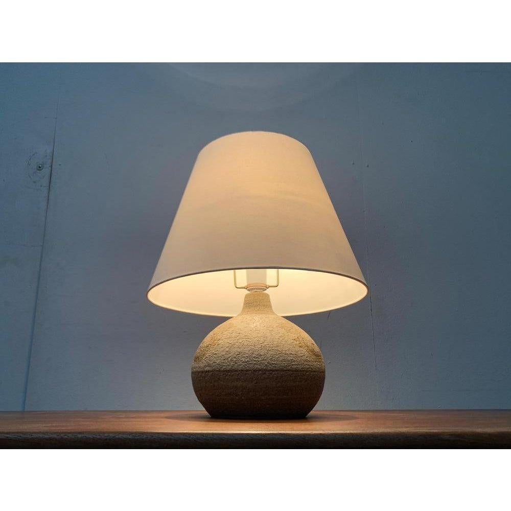 Mid-Century Danish Stoneware Table Lamp from Søholm, 1960s, in Very Good conditions. Designed 1960 to 1969 This piece has an attribution mark,It is completely authentic for any authenticity issues arising from misattribution, European Plug (up to