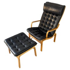 Mid Century Danish Stouby lounge chair with footrest