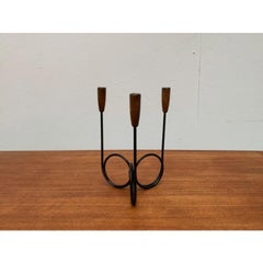 Mid-Century Danish String Style Teak Candleholder, 1960s
