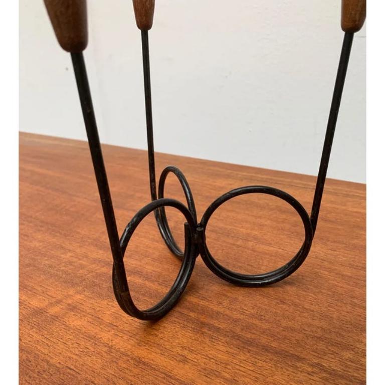 Mid-Century moderno Portacandele in teak in stile stringa danese di metà secolo, anni '60 in vendita
