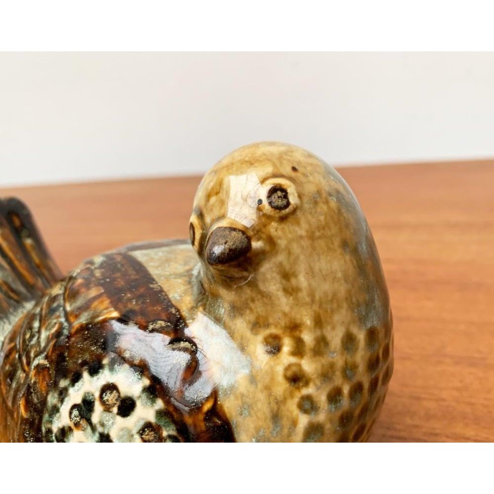 Ceramica Scultura di uccello in Studio Pottery danese di metà secolo di Søholm, anni '60 in vendita
