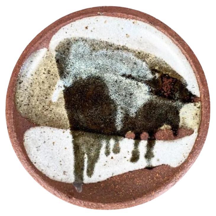 Bol en Studio Pottery danois du milieu du siècle par G.P., années 1960