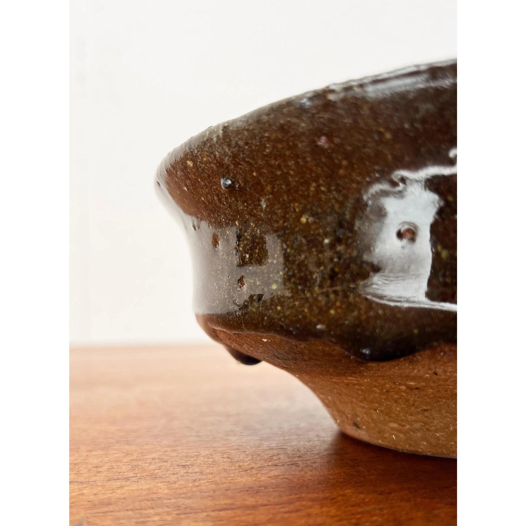 Ceramic Mid-Century Danish Studio Pottery Bowl by Gregers Bredahl-Glud Rasmussen, 1960s For Sale