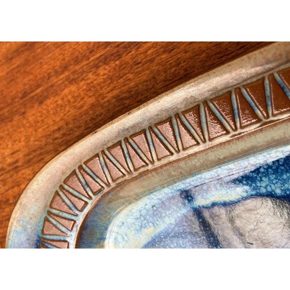 Piatto a forma di ciotola in Studio Pottery danese di metà secolo di Michael Andersen, anni '60 in vendita 3
