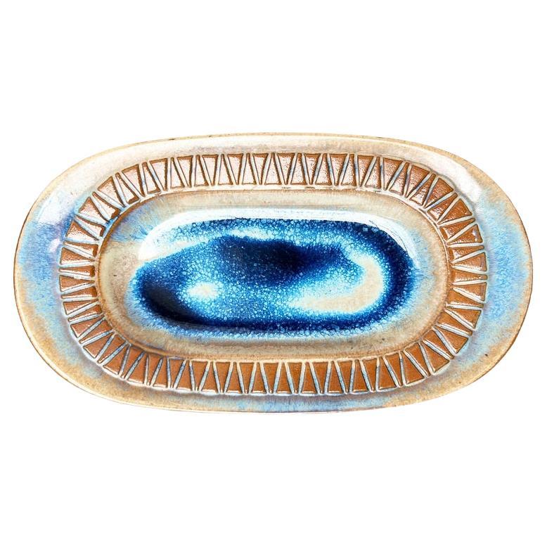 Mid-Century Danish Studio Pottery Bowl Plate from Michael Andersen, 1960s