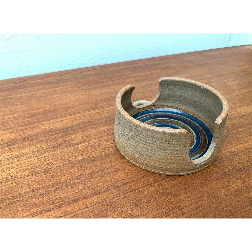 Mid-Century Modern Mid-Century Danish Studio Pottery Candleholder by Kate and Klaus Friederichsen For Sale