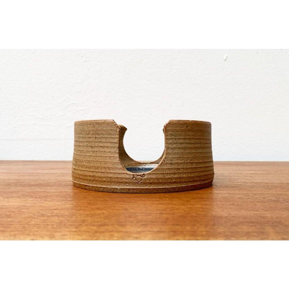 Mid-Century Danish Studio Pottery Candleholder by Kate and Klaus Friederichsen In Excellent Condition For Sale In Hamburg, DE