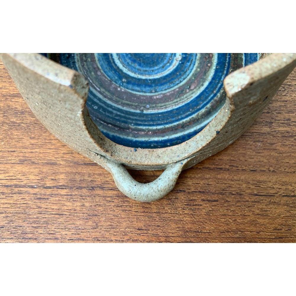 Ceramic Mid-Century Danish Studio Pottery Candleholder by Kate and Klaus Friederichsen For Sale