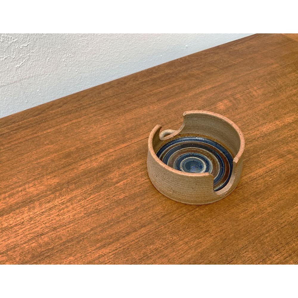 Mid-Century Danish Studio Pottery Candleholder by Kate and Klaus Friederichsen For Sale 1