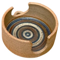 Mid-Century Danish Studio Pottery Candleholder by Kate & Klaus Friederichsen