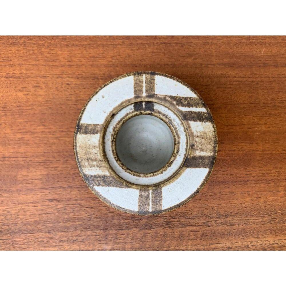 Mid-Century moderno Portacandele in Studio Pottery danese di metà secolo di Axella, anni '60 in vendita
