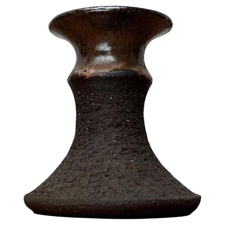 Bougeoir en poterie Studio Pottery danoise du milieu du siècle de Lehmann Pottery, années 1960