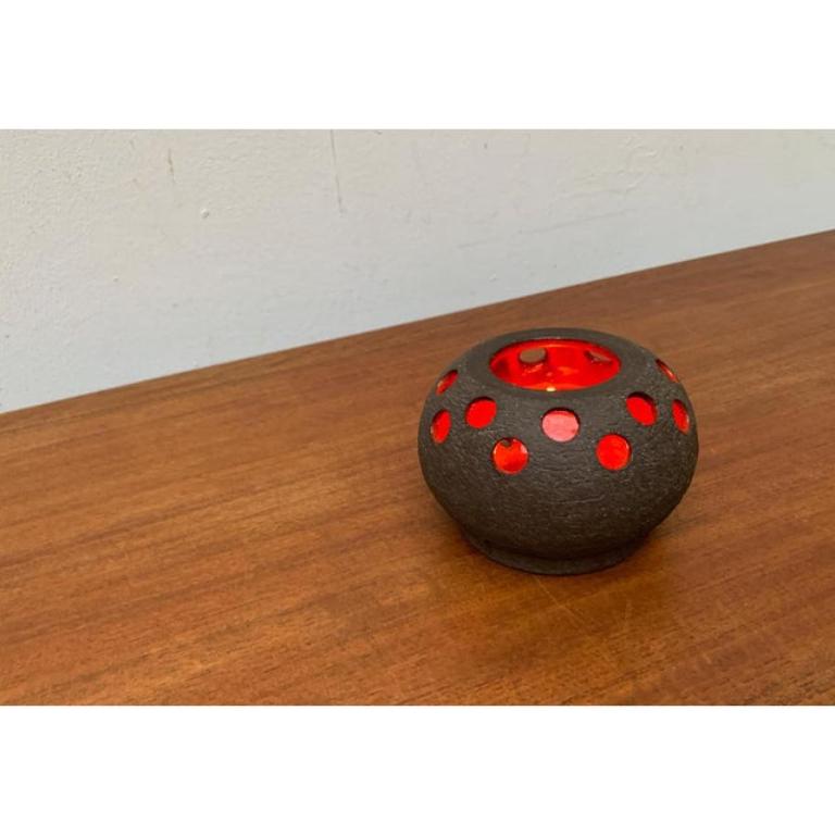 Mid-Century Danish Studio Pottery Candleholder from Lovemose, 1960s For Sale 4