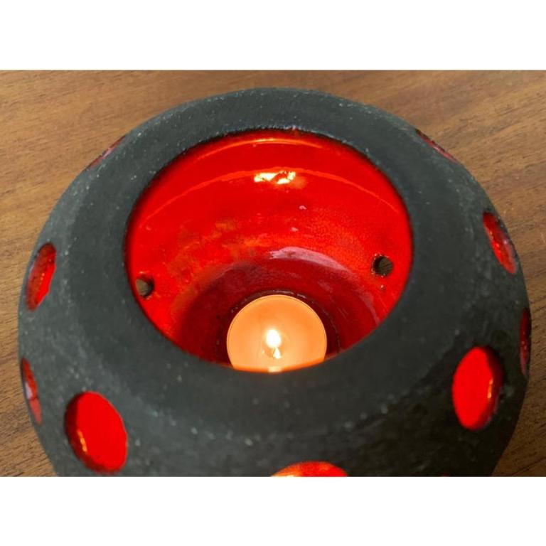 Mid-Century Danish Studio Pottery Candleholder from Lovemose, 1960s For Sale 6