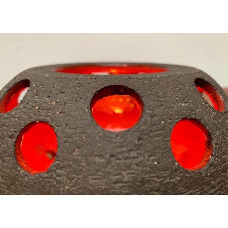 Mid-Century Danish Studio Pottery Candleholder from Lovemose, 1960s In Excellent Condition For Sale In Hamburg, DE