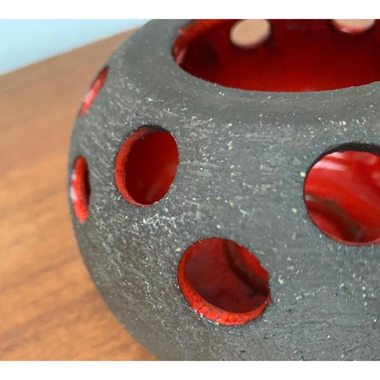 Mid-Century Danish Studio Pottery Candleholder from Lovemose, 1960s For Sale 1