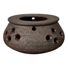 Mid-Century Danish Studio Pottery Candleholder from Lovemose, 1960s